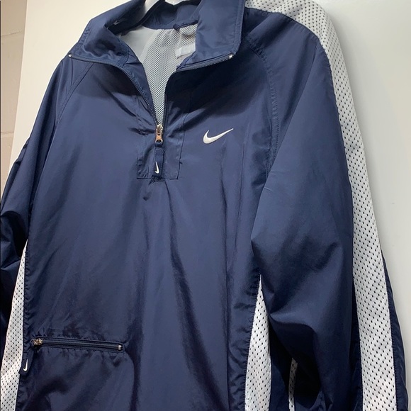 navy blue nike windbreaker mens